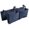 Balconnière 4 sacs gris en feutre géotextile - Bag 4 Plant